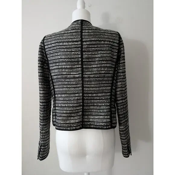Milly Open Front Wool Blend Tweed Jacket - Picture 6 of 14